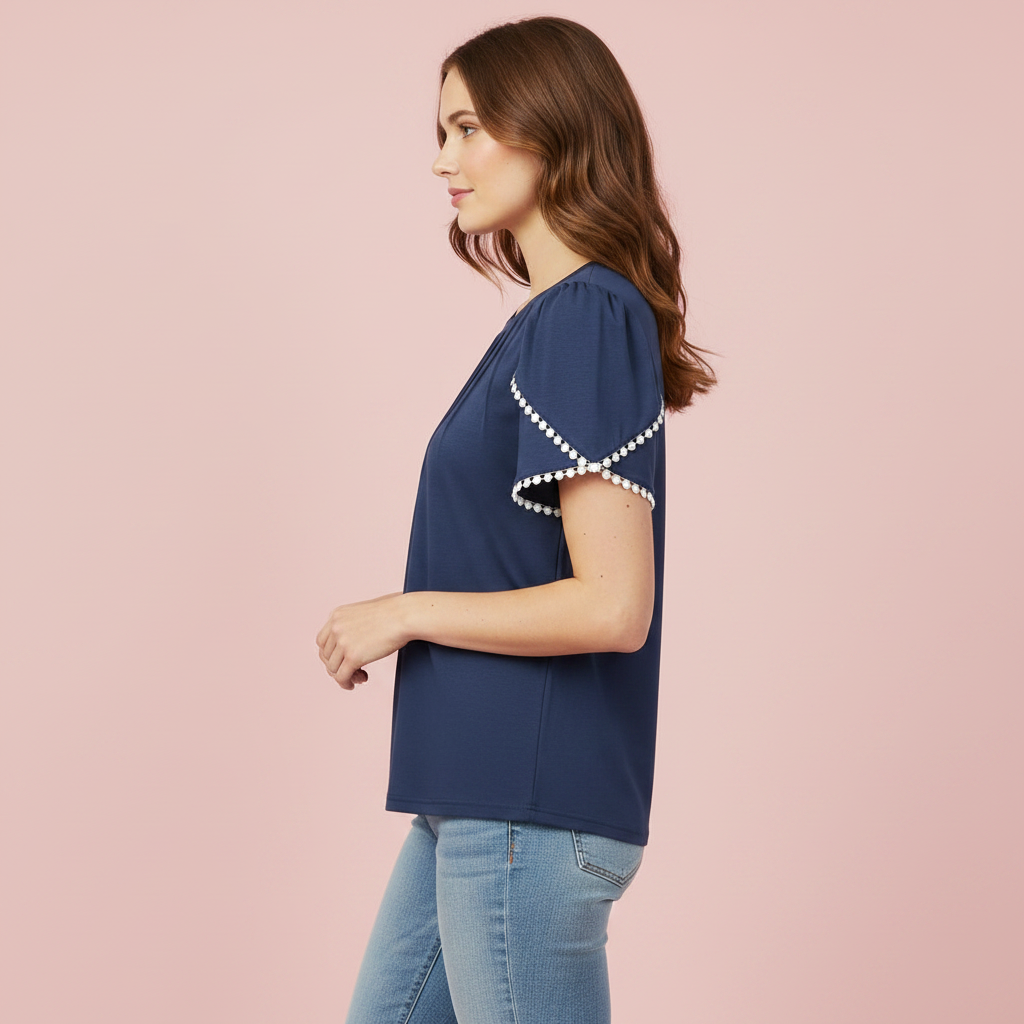 Vanessa | Weiße Bluse Damen aus Baumwolle für Sommer
