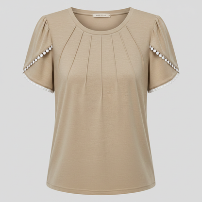 Vanessa | Weiße Bluse Damen aus Baumwolle für Sommer