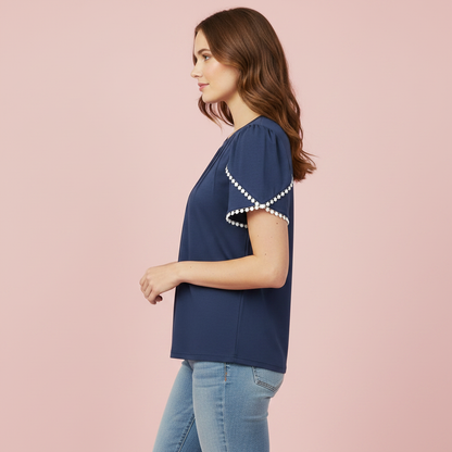 Vanessa | Weiße Bluse Damen aus Baumwolle für Sommer