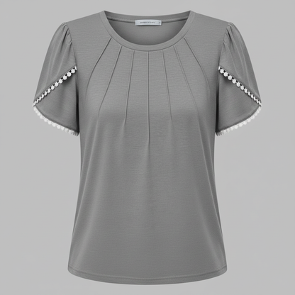 Vanessa | Weiße Bluse Damen aus Baumwolle für Sommer