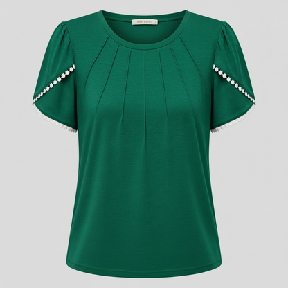 Vanessa | Weiße Bluse Damen aus Baumwolle für Sommer