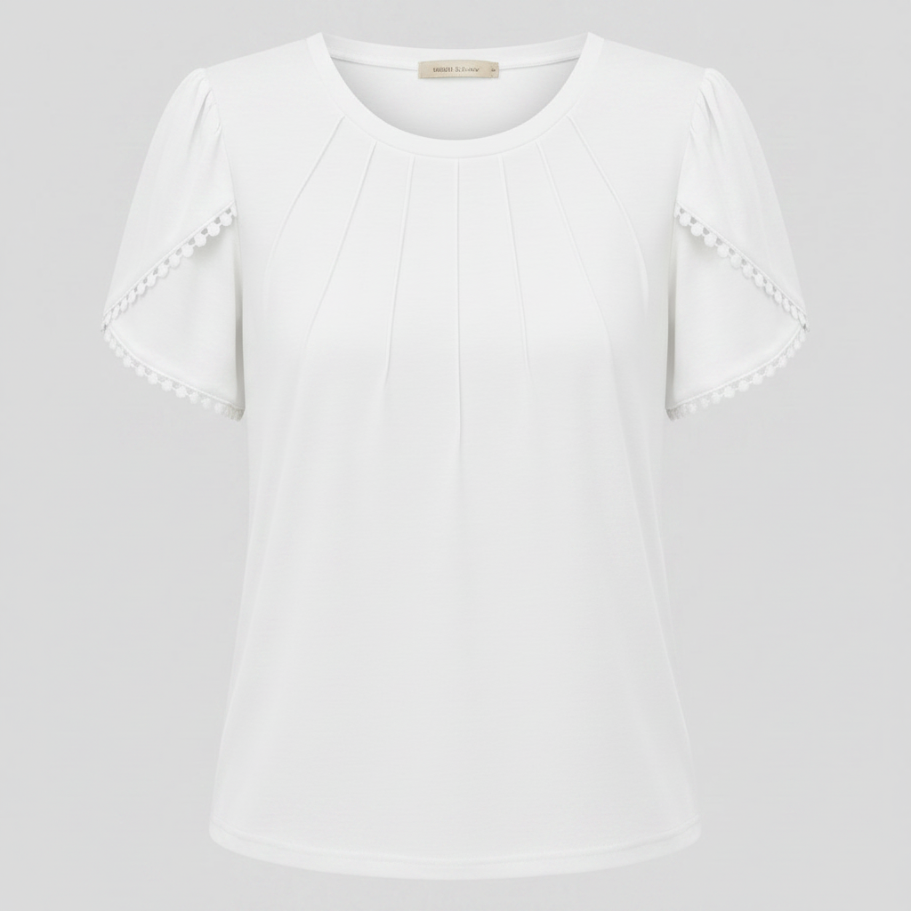 Vanessa | Weiße Bluse Damen aus Baumwolle für Sommer