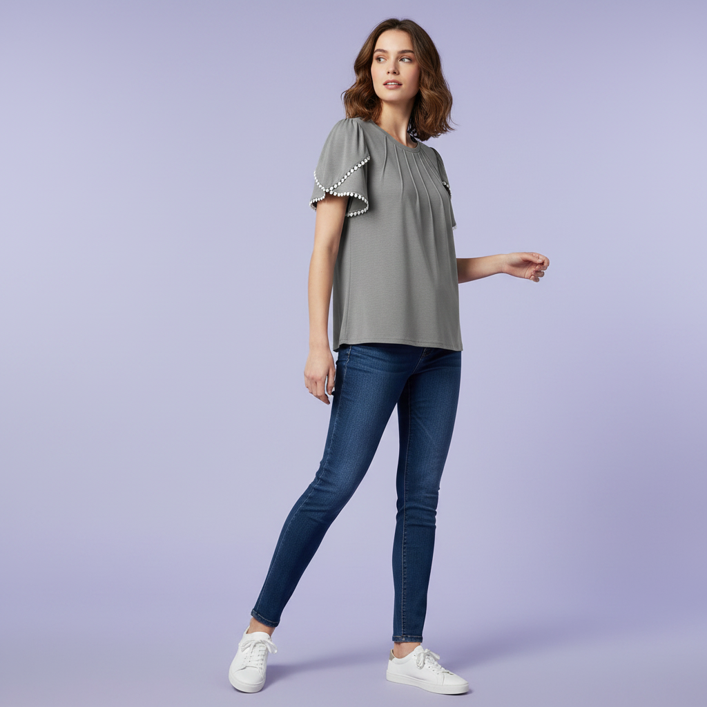 Vanessa | Weiße Bluse Damen aus Baumwolle für Sommer