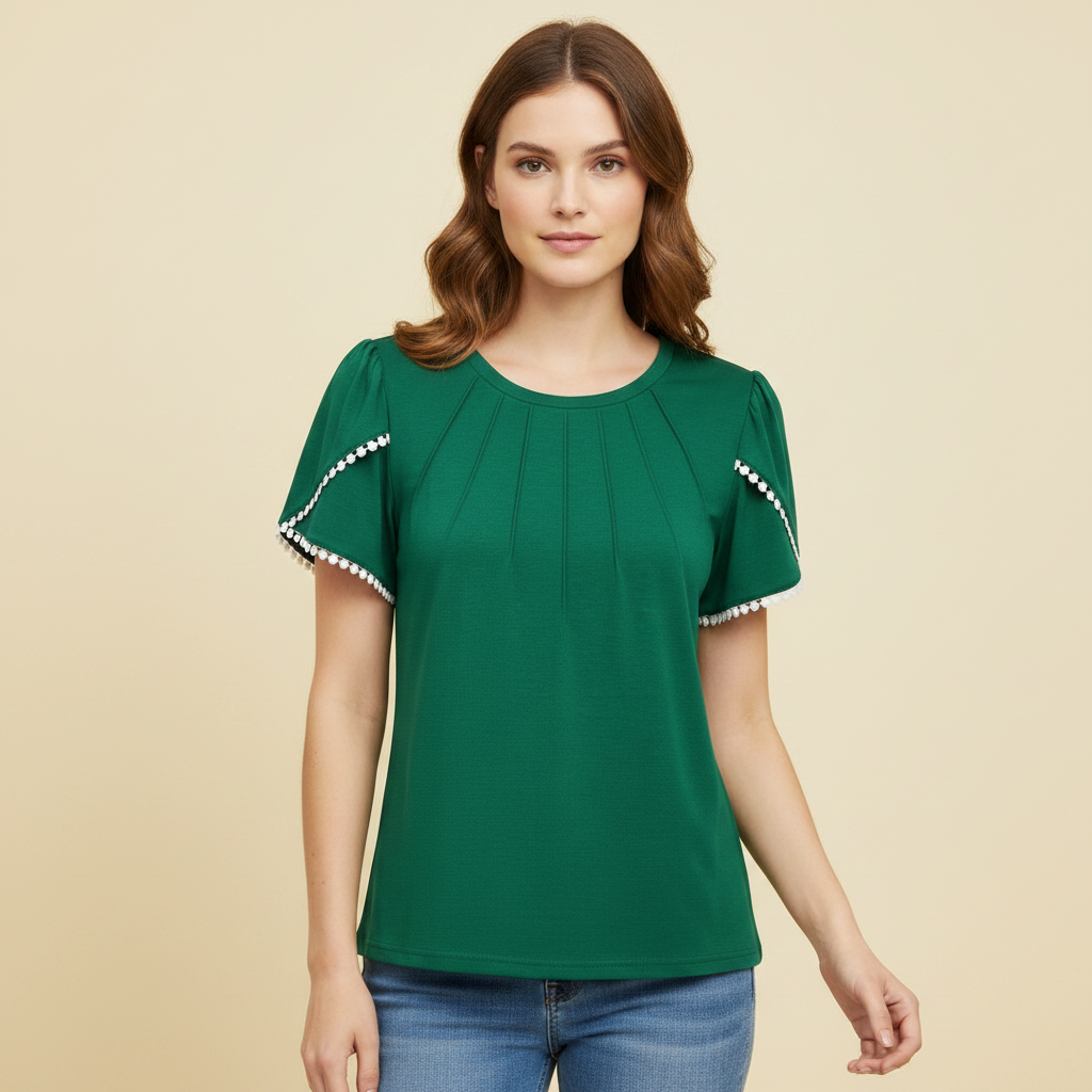 Vanessa | Weiße Bluse Damen aus Baumwolle für Sommer
