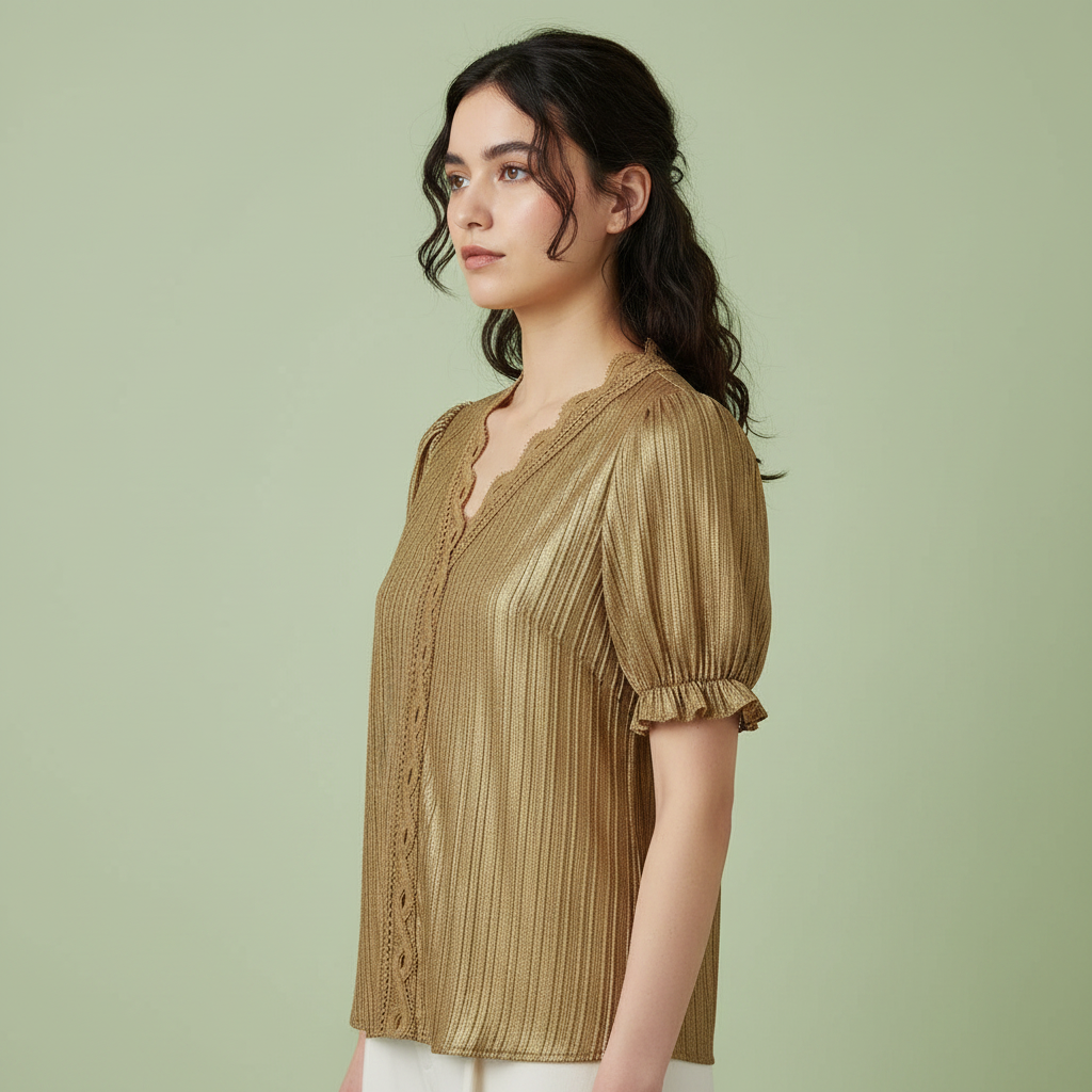 Astrid | Elegante Weiße Bluse Damen mit V-Ausschnitt