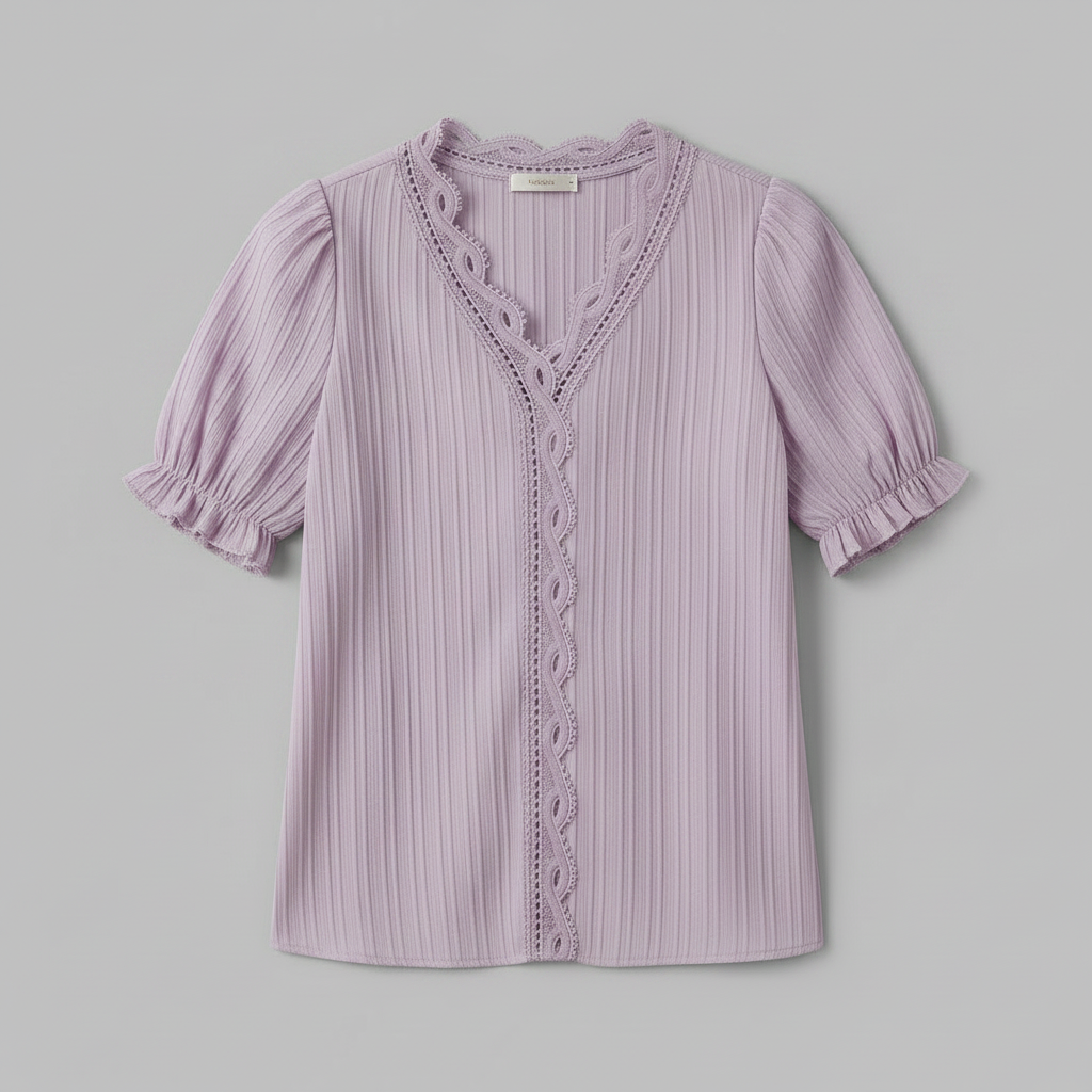 Astrid | Elegante Weiße Bluse Damen mit V-Ausschnitt