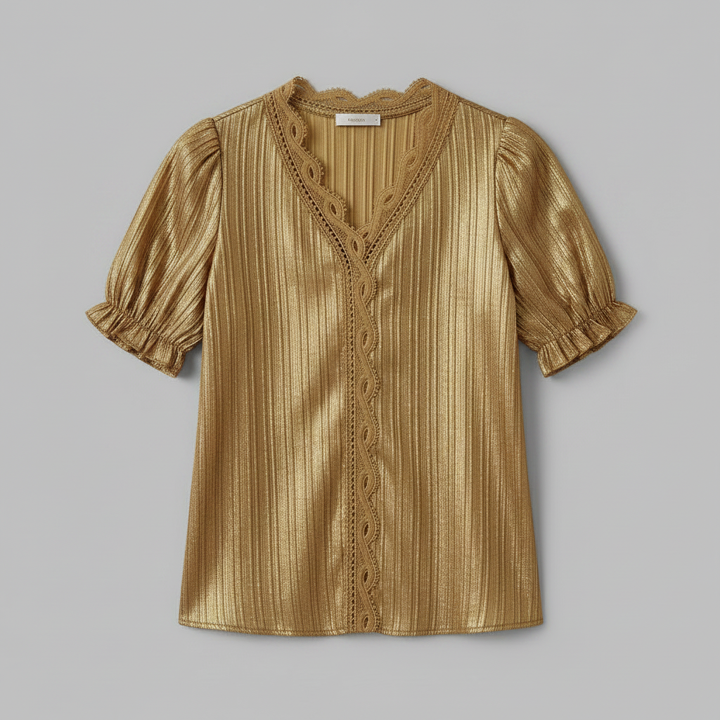 Astrid | Elegante Weiße Bluse Damen mit V-Ausschnitt