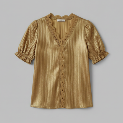 Astrid | Elegante Weiße Bluse Damen mit V-Ausschnitt