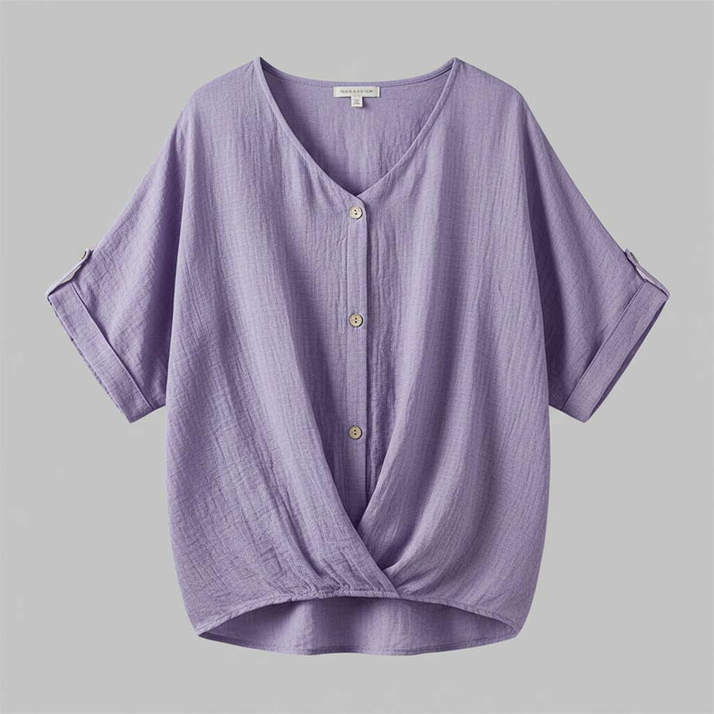 Elegante Damenbluse mit V-Ausschnitt | Festliche Bluse für Anlässe