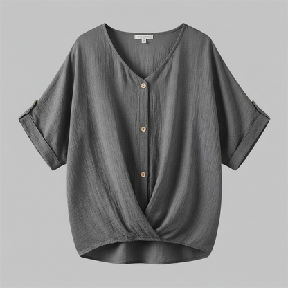 Elegante Damenbluse mit V-Ausschnitt | Festliche Bluse für Anlässe