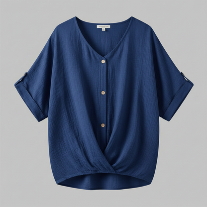 Elegante Damenbluse mit V-Ausschnitt | Festliche Bluse für Anlässe