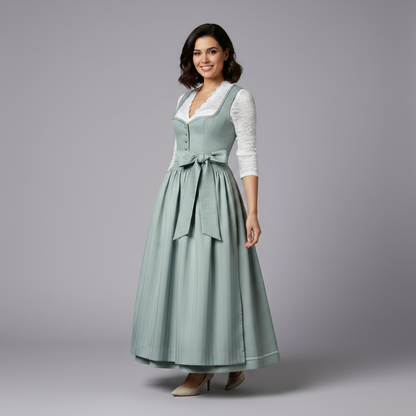 Elegantes Dirndl Kleid | Damen Trachtenkleid mit Schürze