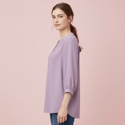 Patchwork Damenbluse | Modische Freizeitbluse für Damen