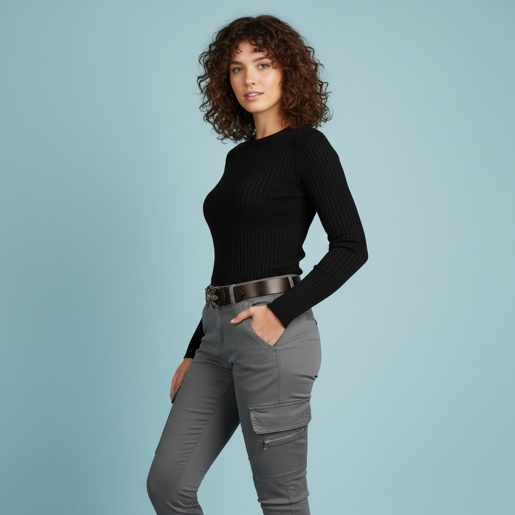 Moderne Cargo Hose Damen | Trendige Stoffhose für Urban Style