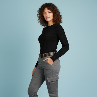 Moderne Cargo Hose Damen | Trendige Stoffhose für Urban Style