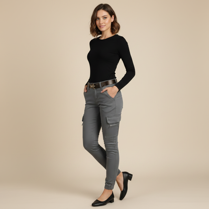 Moderne Cargo Hose Damen | Trendige Stoffhose für Urban Style