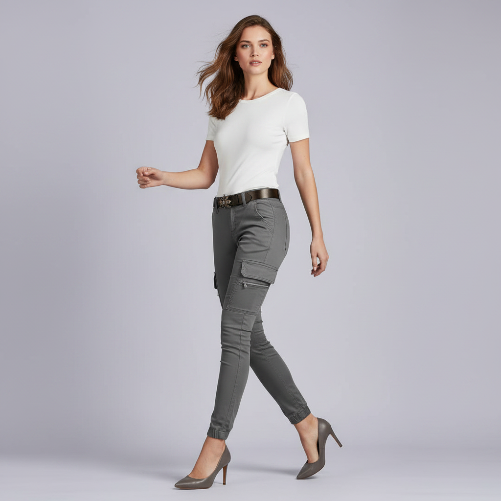 Moderne Cargo Hose Damen | Trendige Stoffhose für Urban Style