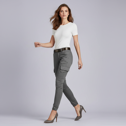 Moderne Cargo Hose Damen | Trendige Stoffhose für Urban Style