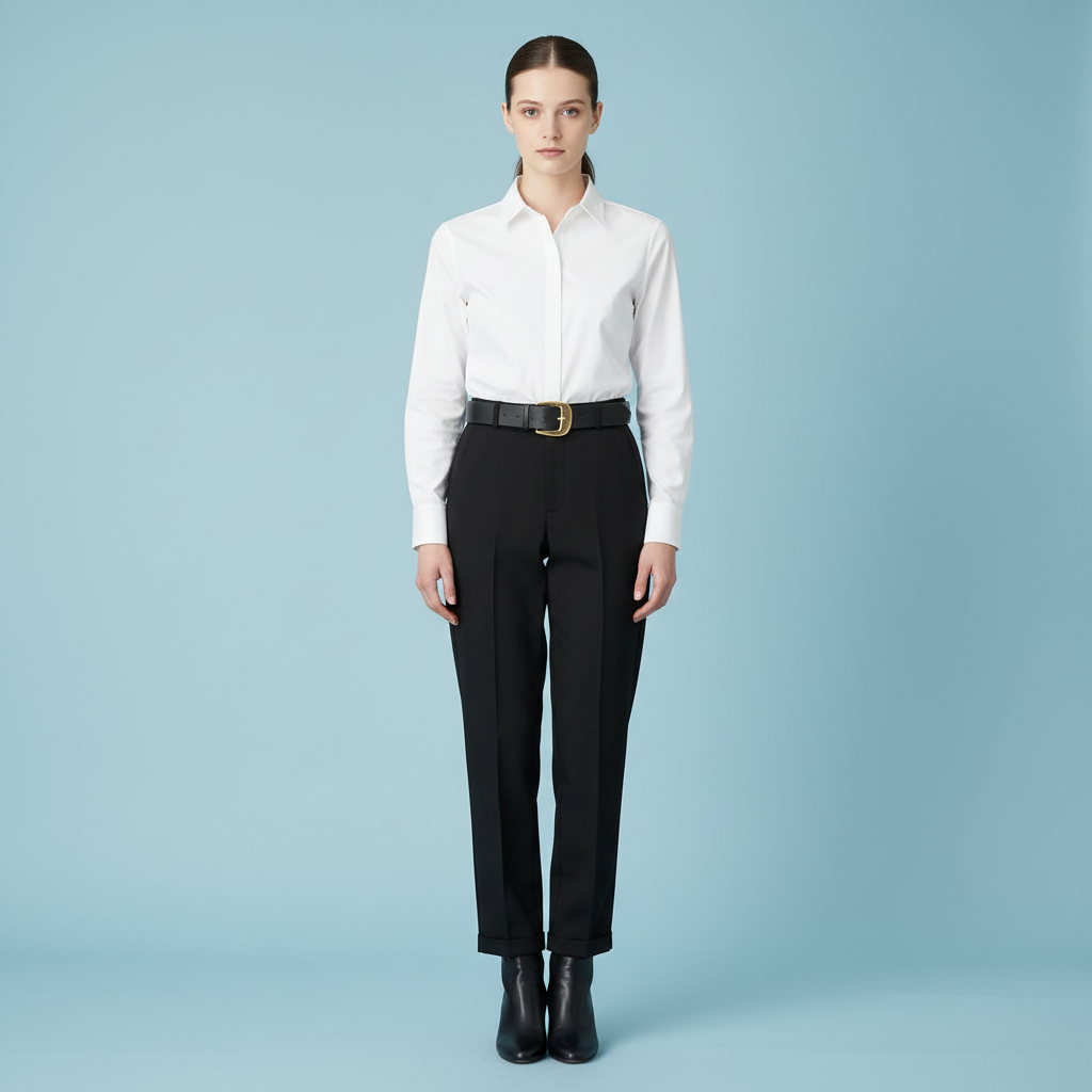 Elegante Anzughose Damen | Hochtaillierte Stoffhose
