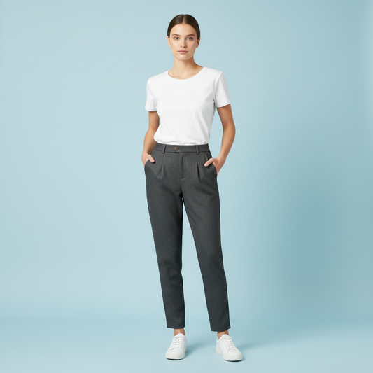 Bianca | Elegante Damenhose Stoffhose in Weiß für Jeden Anlass
