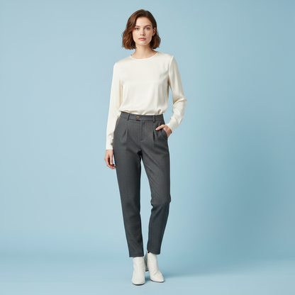 Bianca | Elegante Damenhose Stoffhose in Weiß für Jeden Anlass